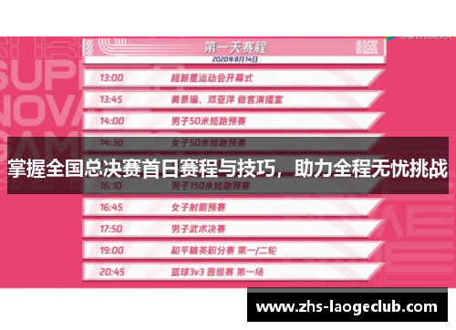 掌握全国总决赛首日赛程与技巧，助力全程无忧挑战