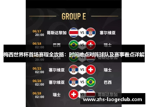 梅西世界杯首场赛程全攻略：时间地点对阵球队及赛事看点详解